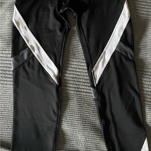 Reebok WomensBlack and White Athletic Leggings